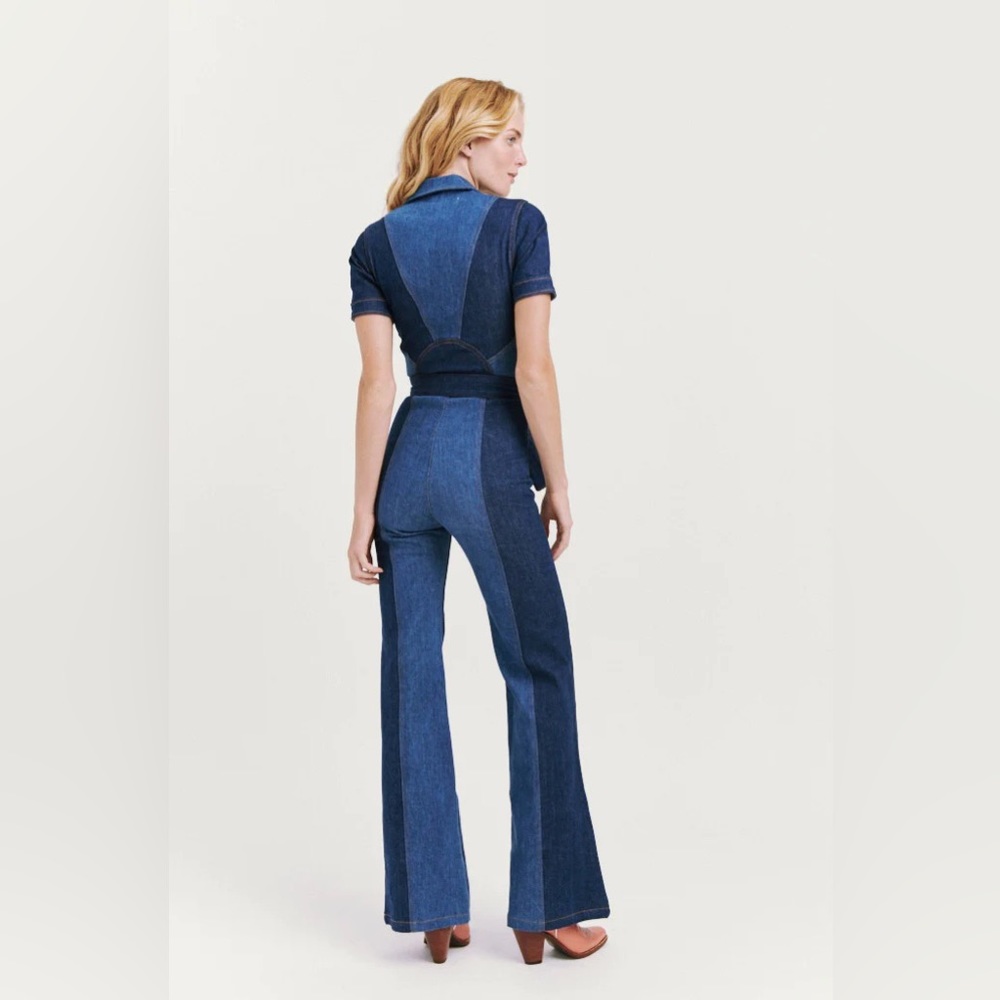 Stoned Immaculate Blue Jean Baby Denim Jumpsuit Sz xs - Picture 7 of 7